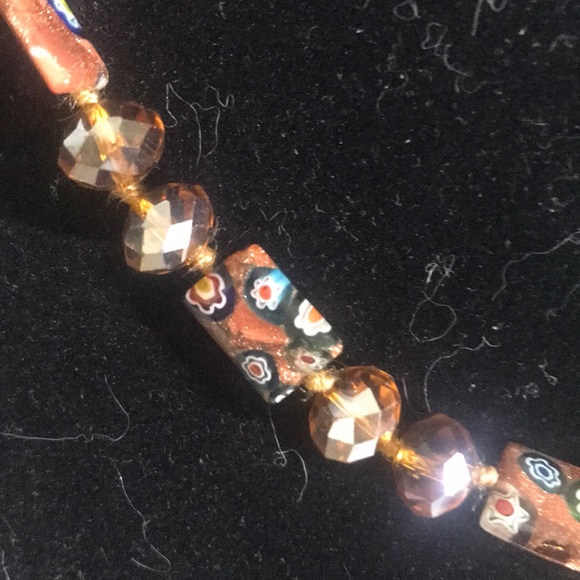 “MILLEFIORIl” Vintage Multicoloured Venetian Glass Necklace. - Picture 2 of 9